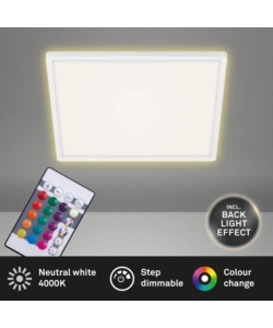 Plafoniera a led slim- led rgb bianco - 42x42 cm